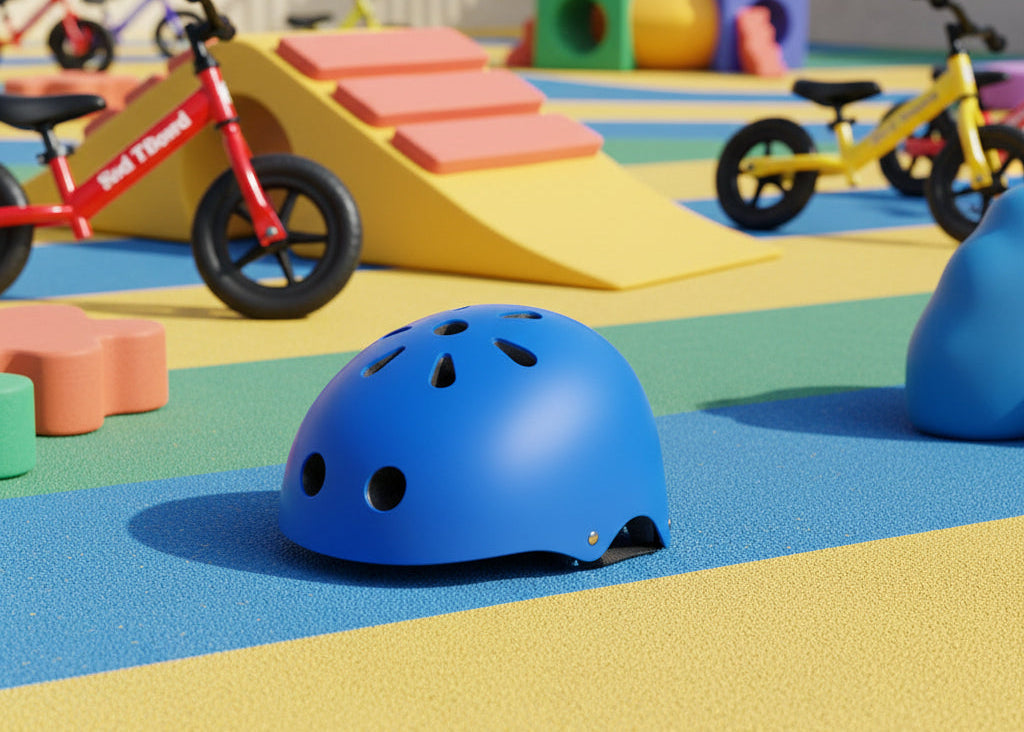 Casque vélo enfant bleu ajustable trottinette roller | PROJETVELO