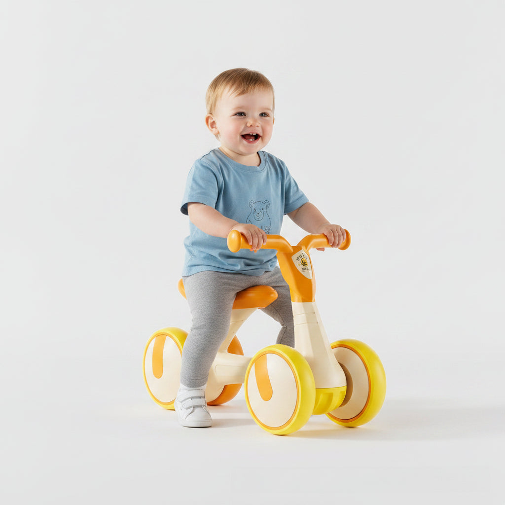 Draisienne bébé 4 roues beige premiers déplacements | PROJETVELO