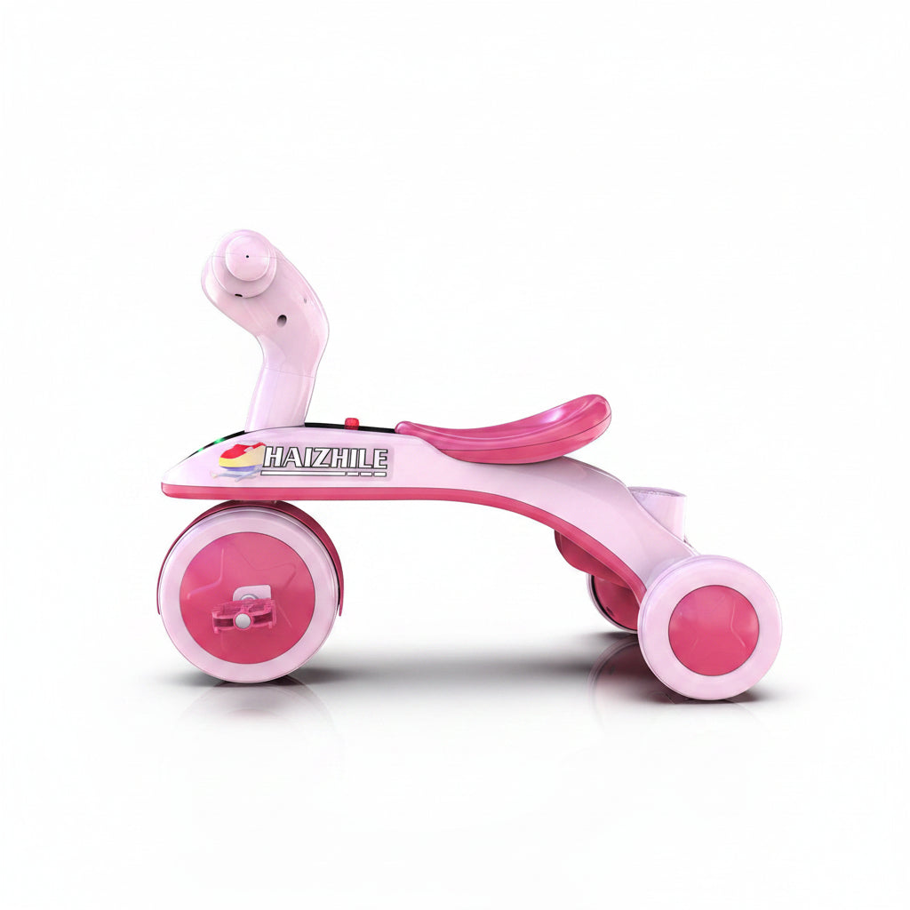 Tricycle enfant lumineux roues mousse musique Rose | PROJETVELO