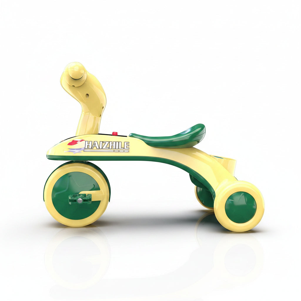 Tricycle enfant lumineux roues mousse musique Vert | PROJETVELO