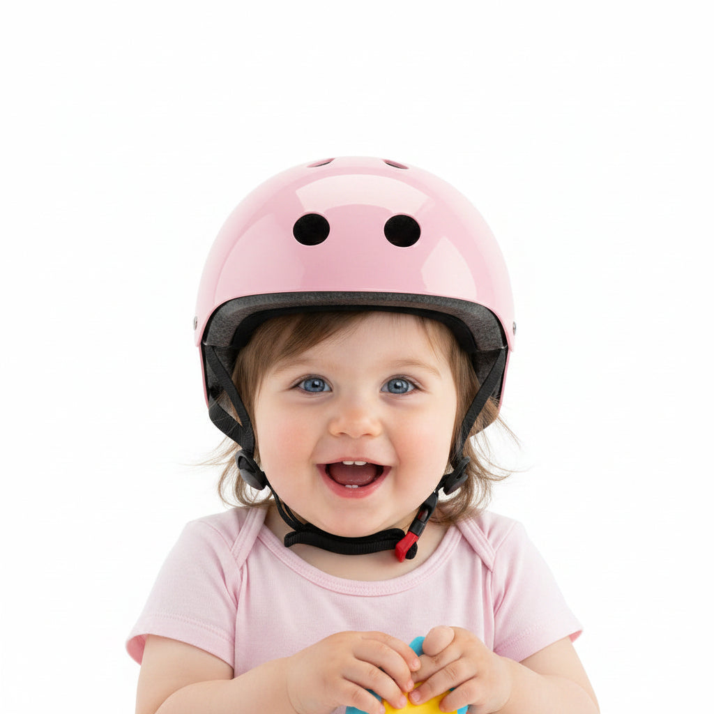 Casque vélo enfant rose ajustable draisienne trottinette | PROJETVELO