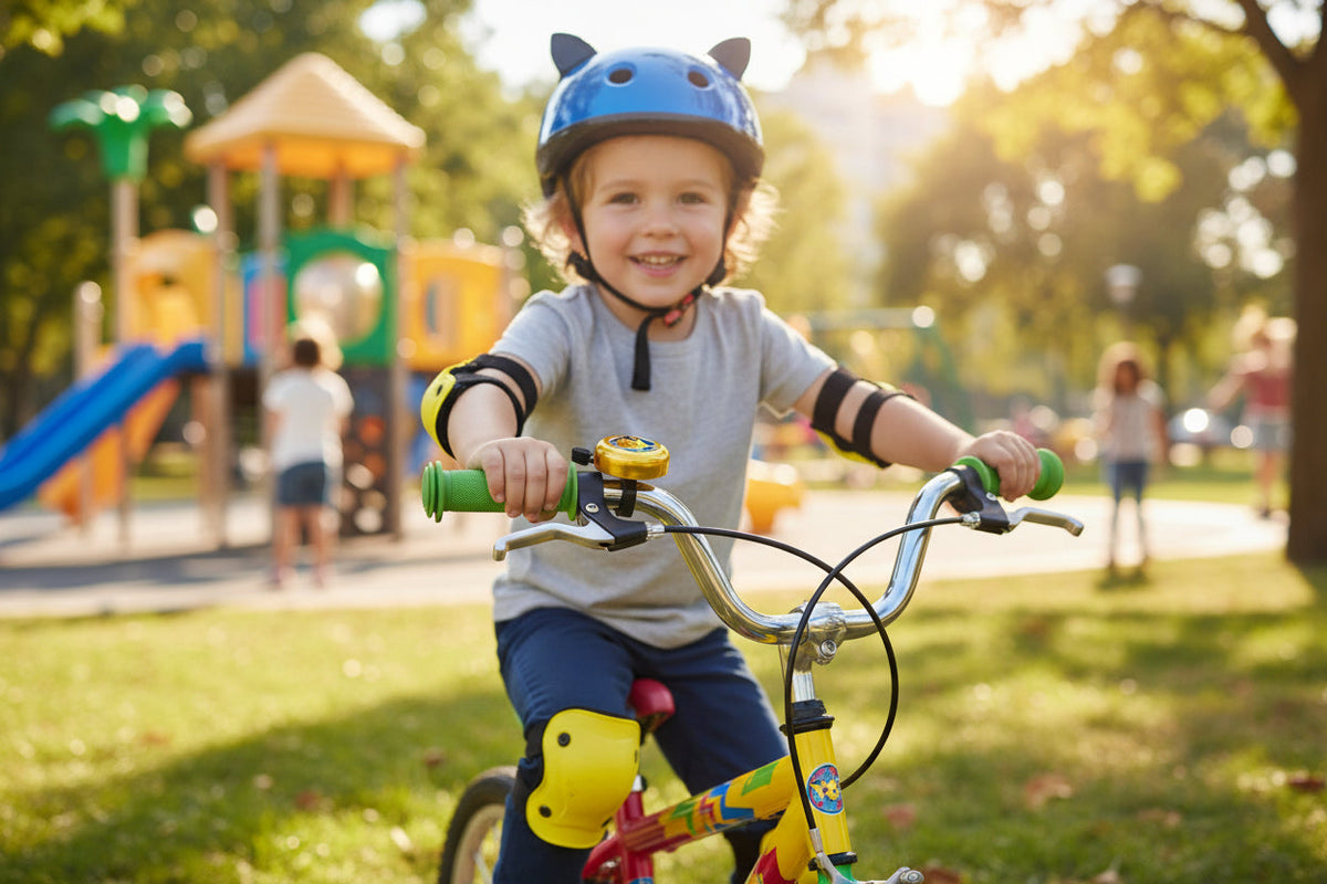 Sonnette vélo enfant jaune pour draisienne et trottinette | PROJETVELO