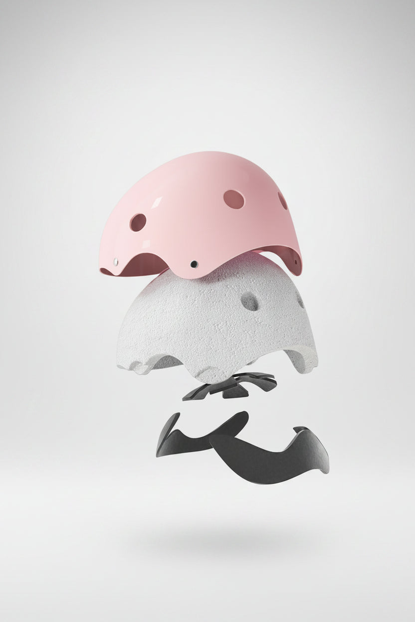 Casque vélo enfant rose ajustable draisienne trottinette | PROJETVELO
