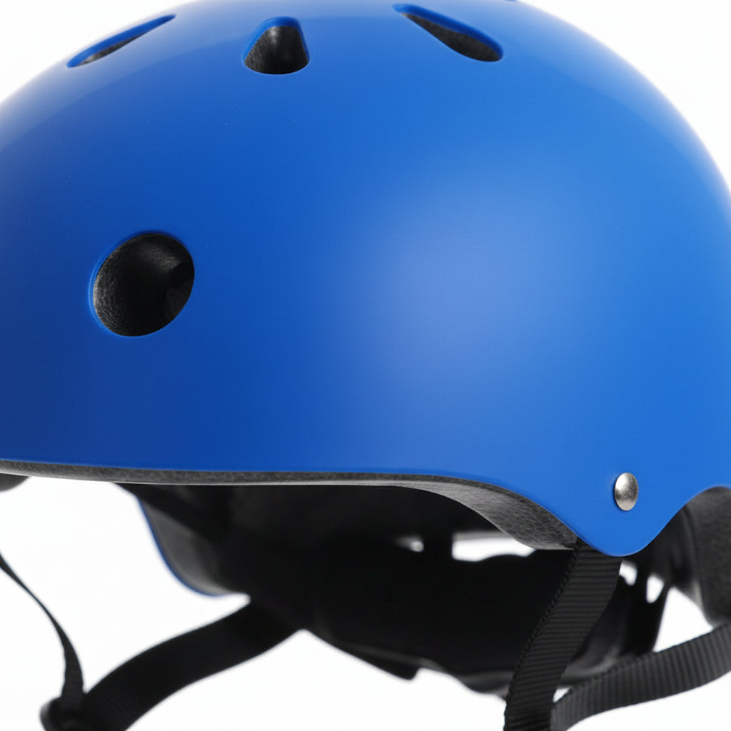 Casque vélo enfant bleu ajustable trottinette roller | PROJETVELO