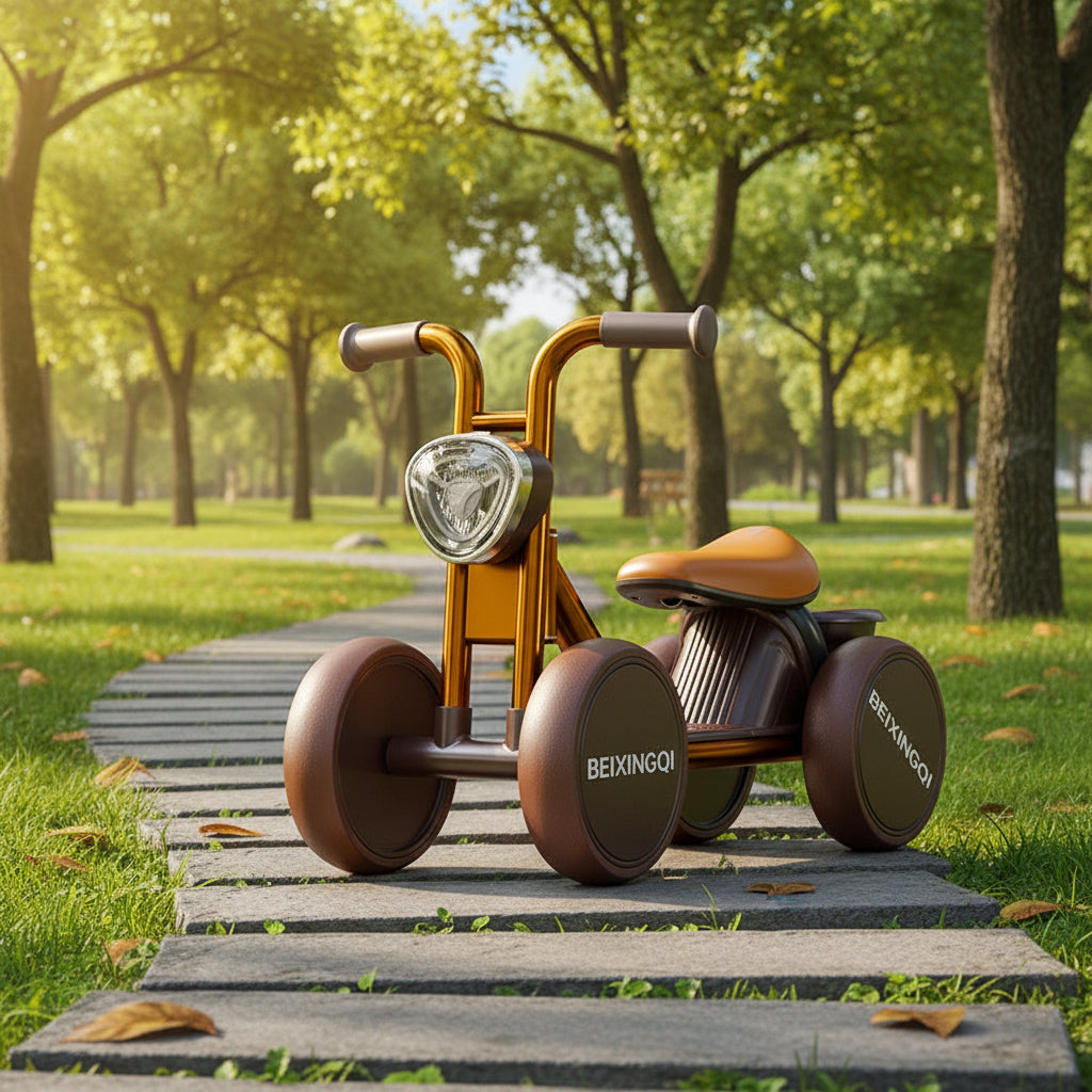 Draisienne moto enfant style vintage sons et lumières | PROJETVELO