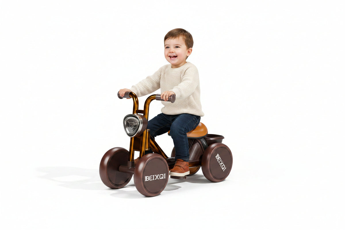 Draisienne moto enfant style vintage sons et lumières | PROJETVELO